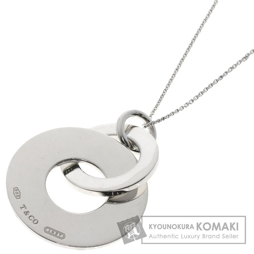 Tiffany Co Double Circle Necklace Silver